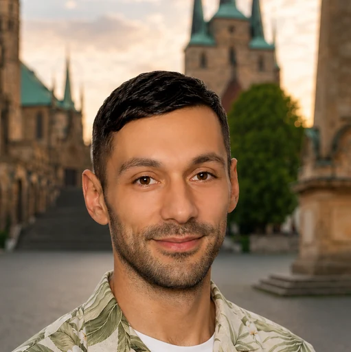 Ronny „Ron“ Burscher vor dem Erfurter Dom